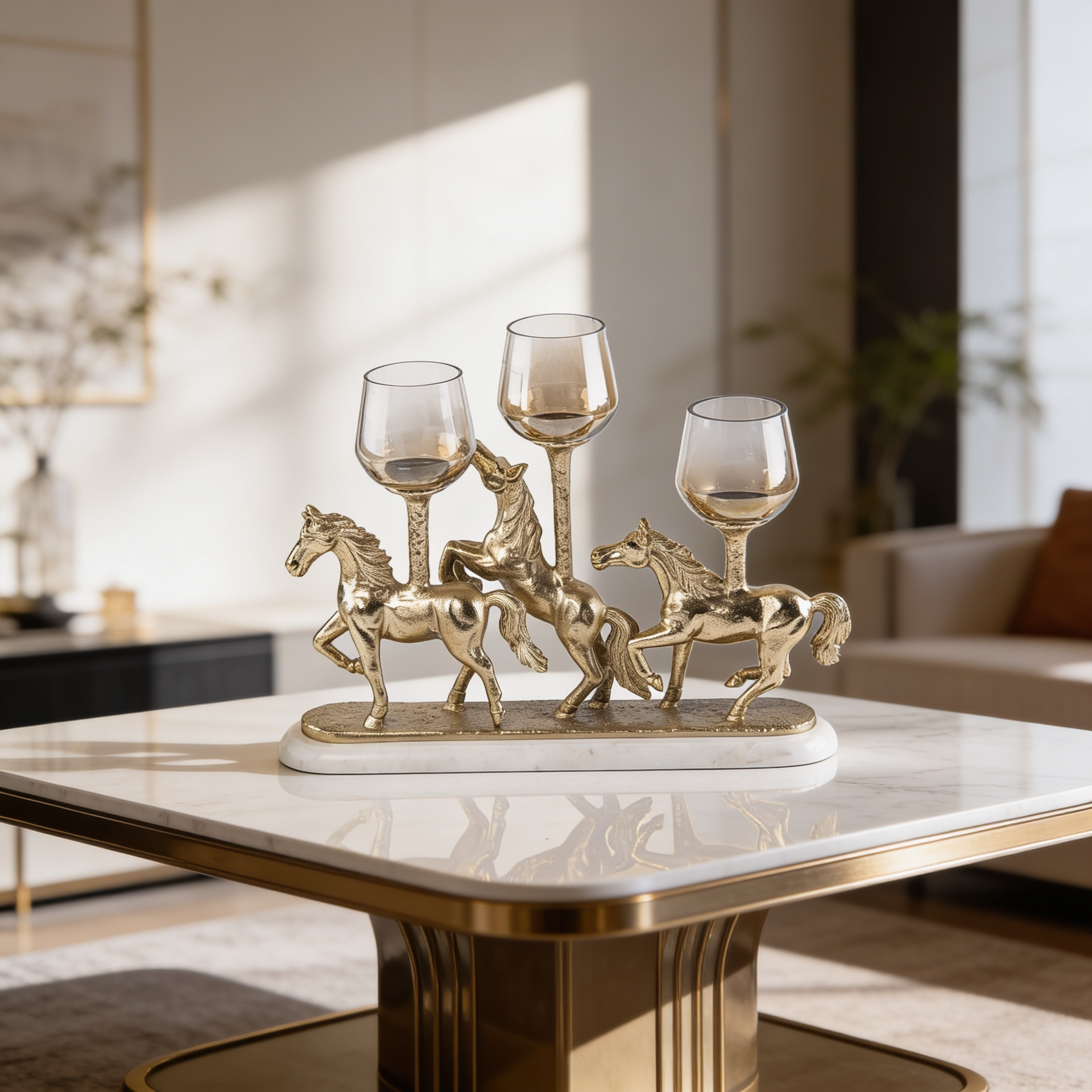 Candle Holder with Metal Base