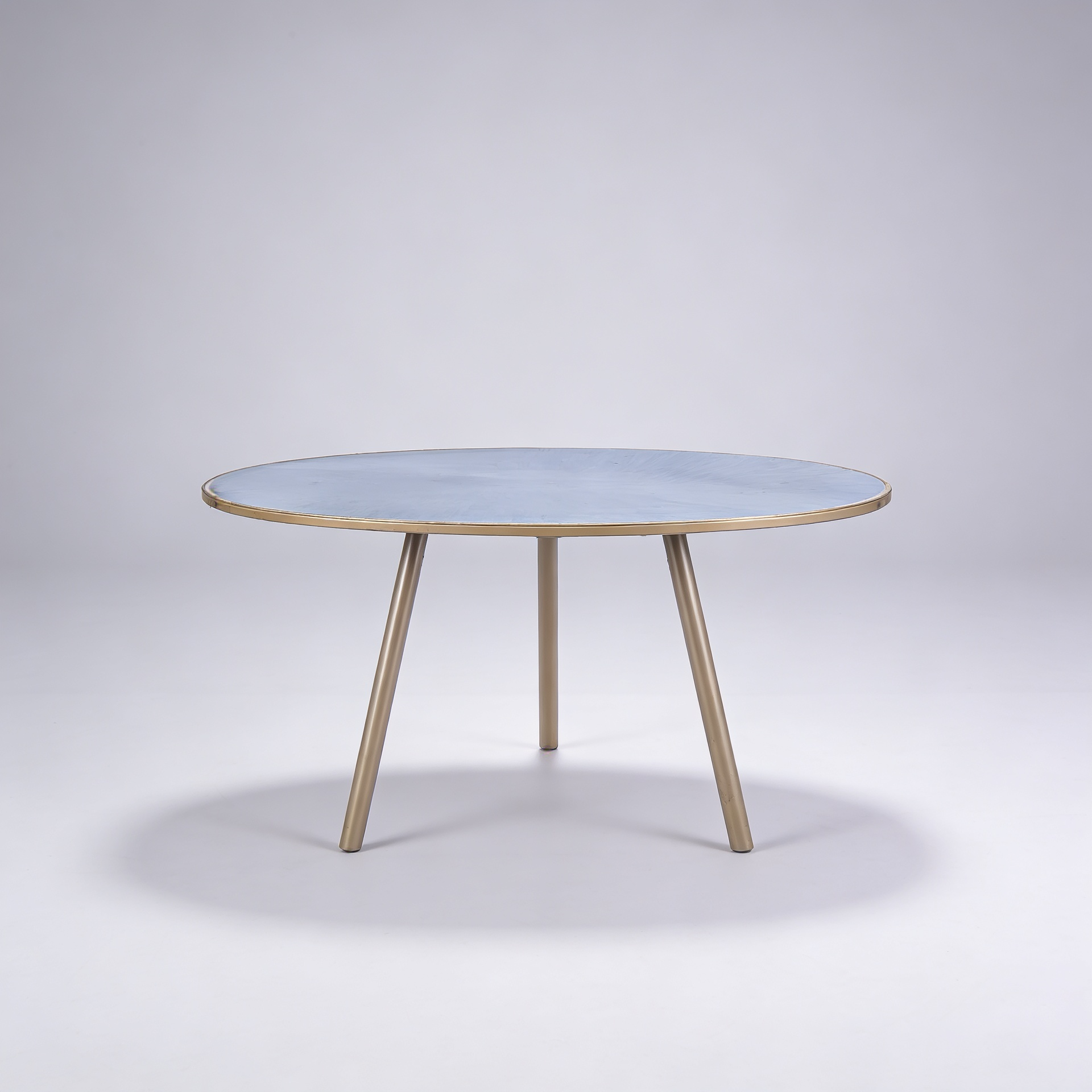 Modern Oval Coffee Table with Wooden Top