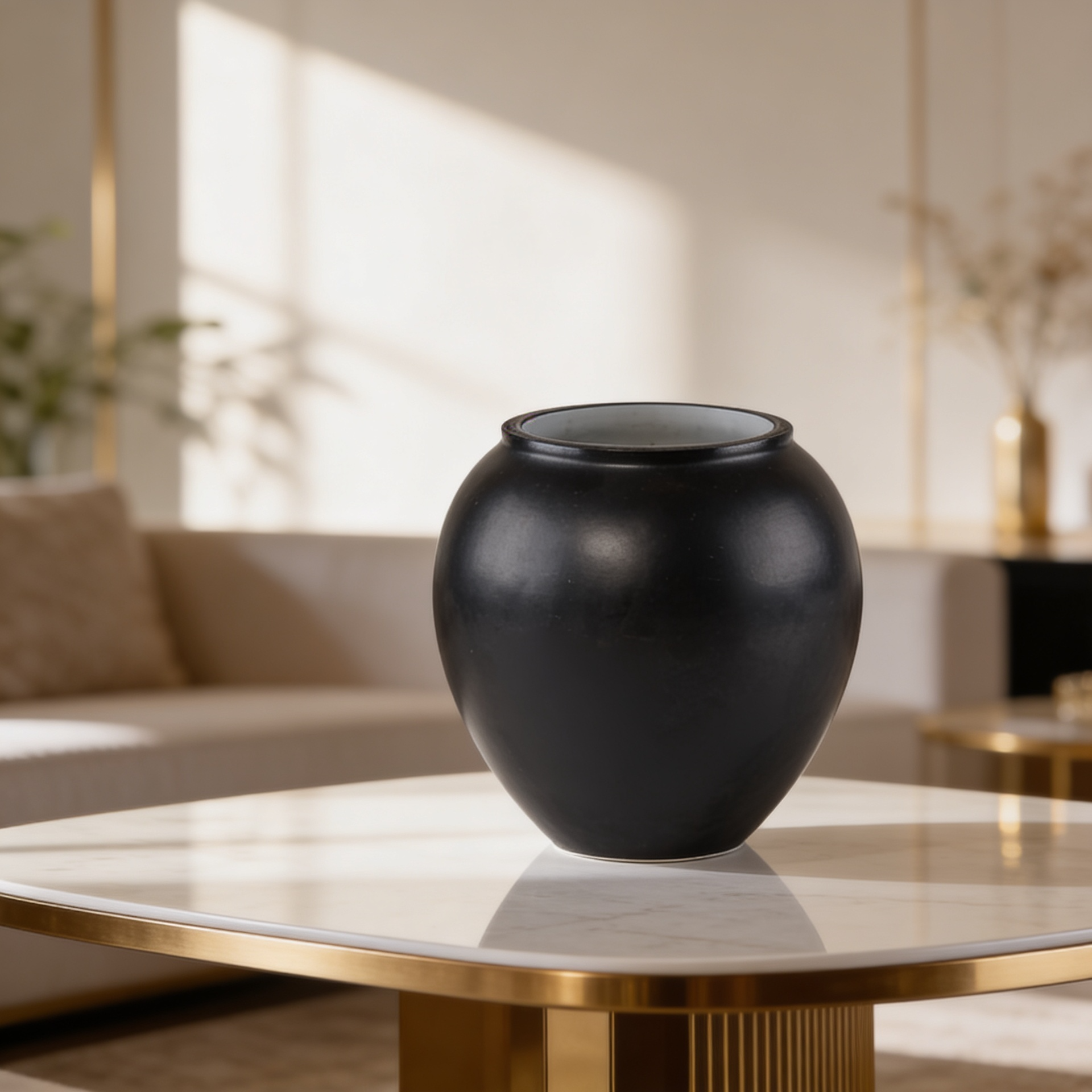 Black Ceramic Vase