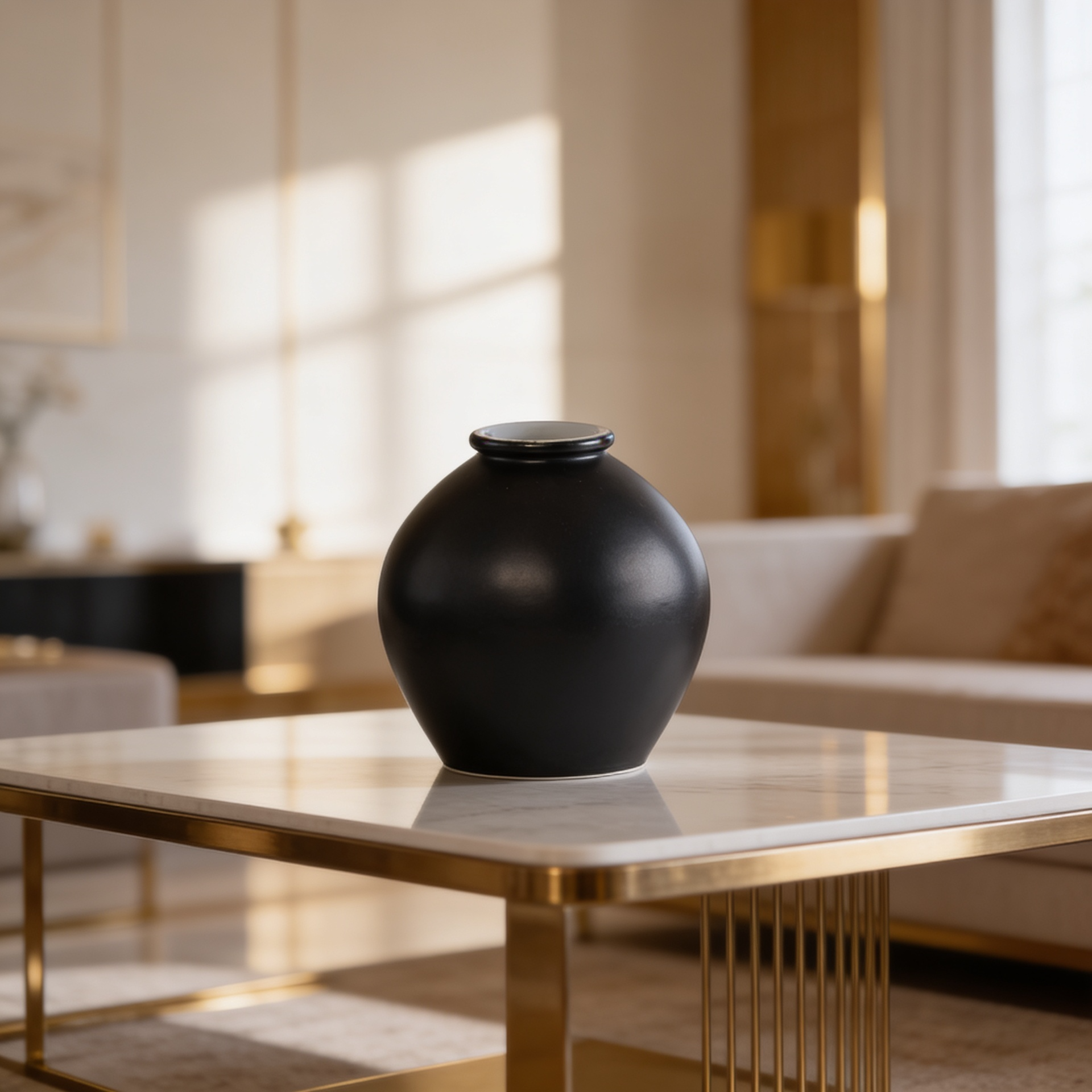 Black Ceramic Vase