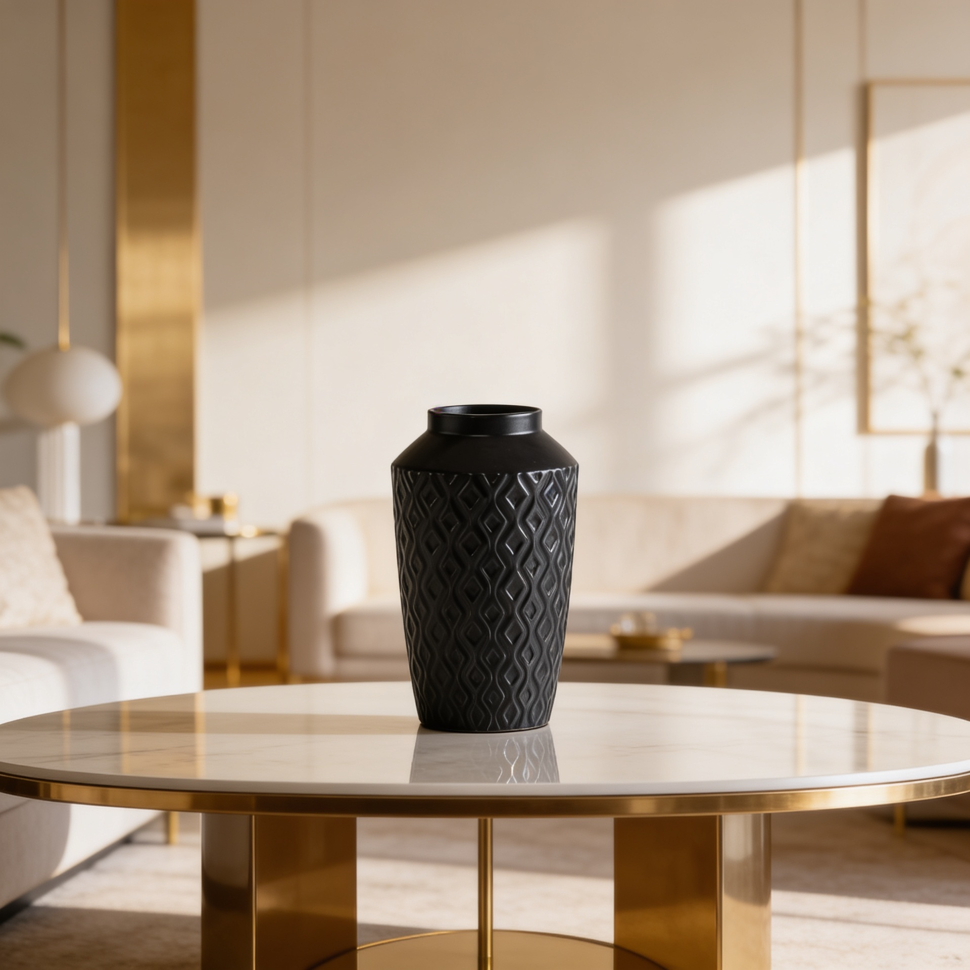 Black Ceramic Vase