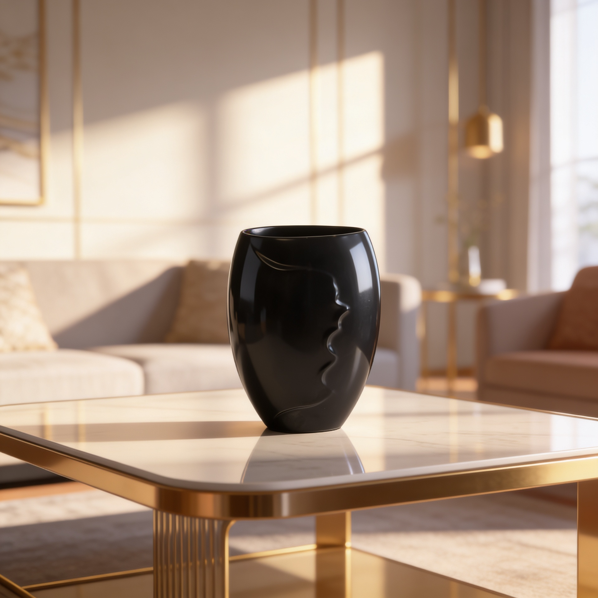 Black Ceramic Vase
