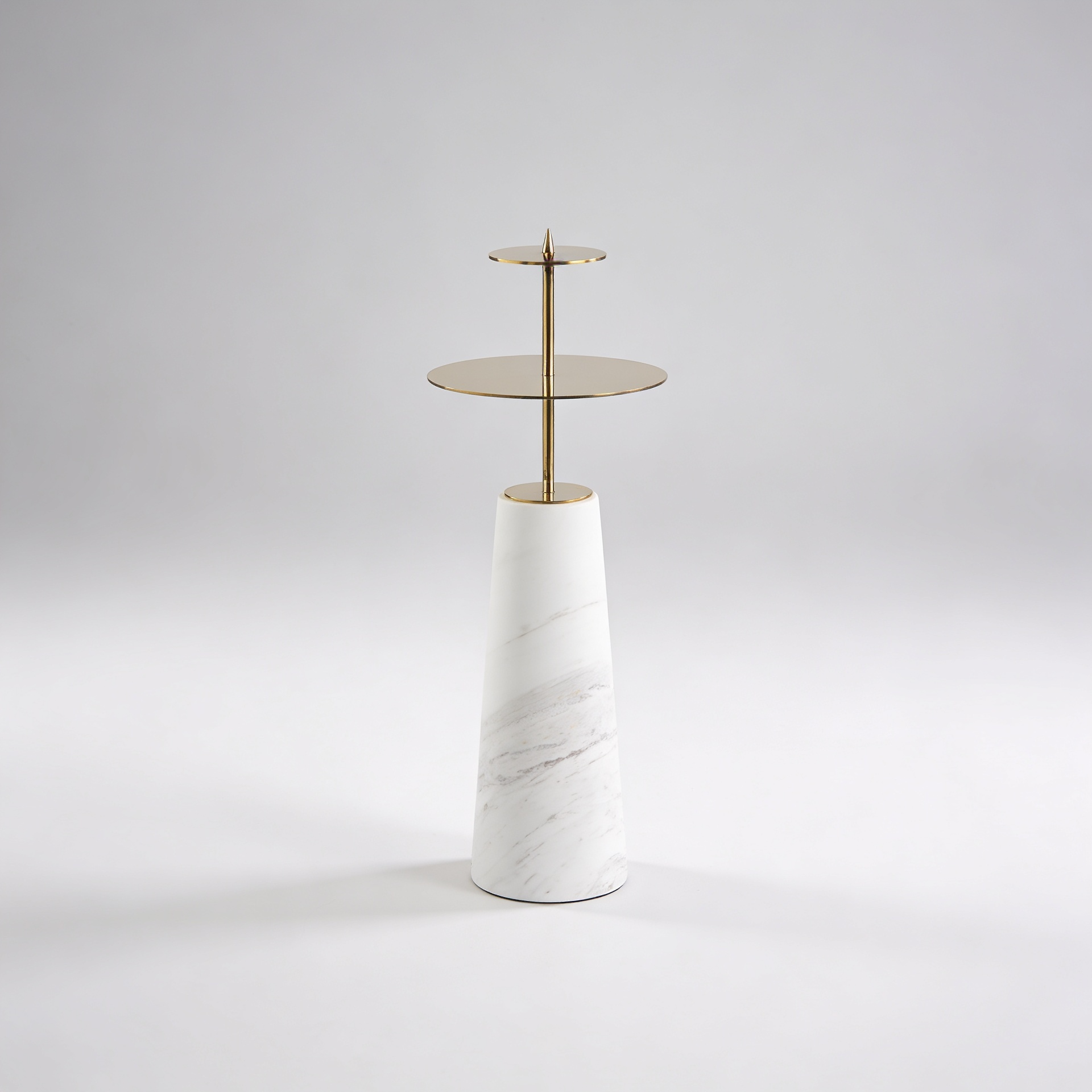 Modern Marble & Gold Accent Side Table