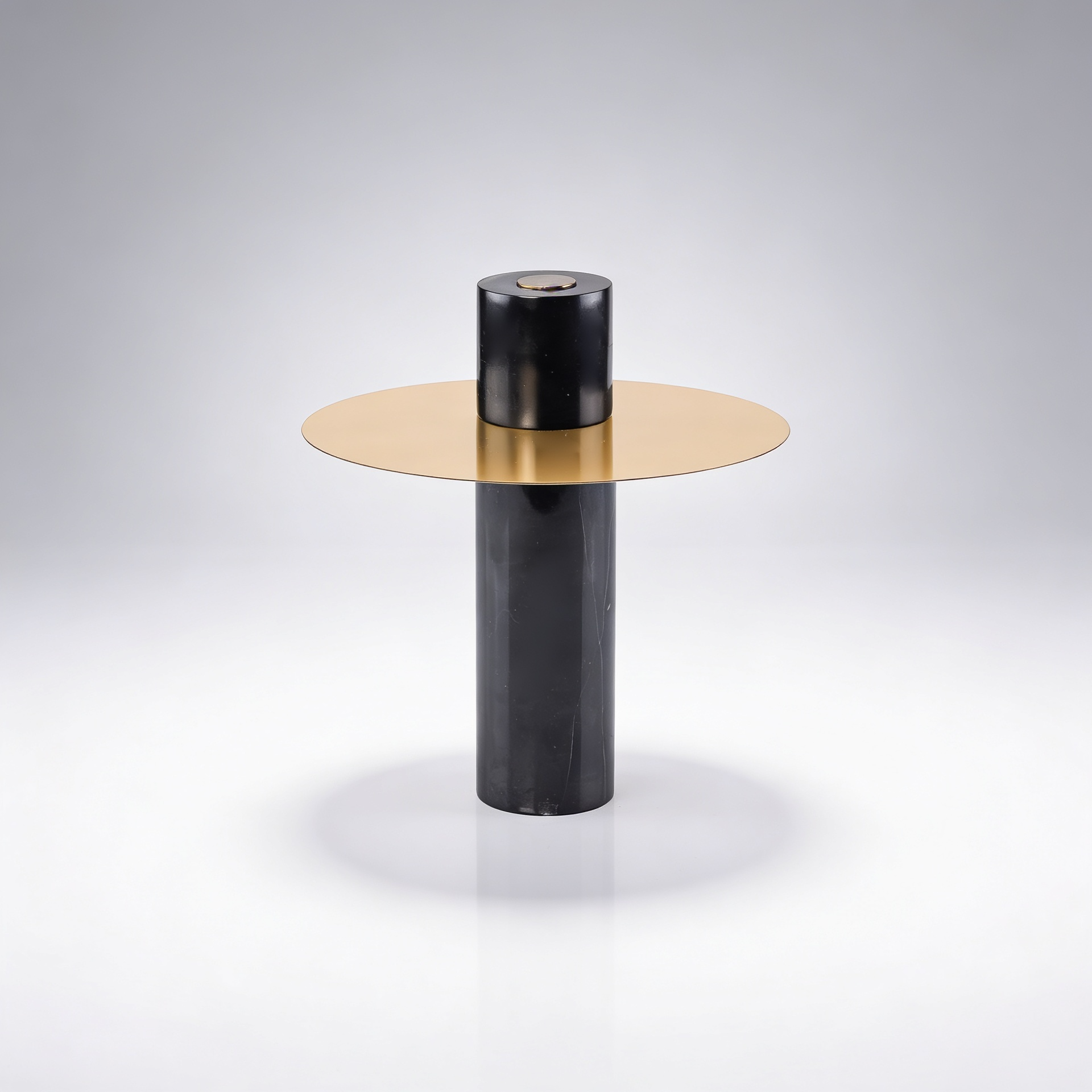 End Table Black Marble Decoration