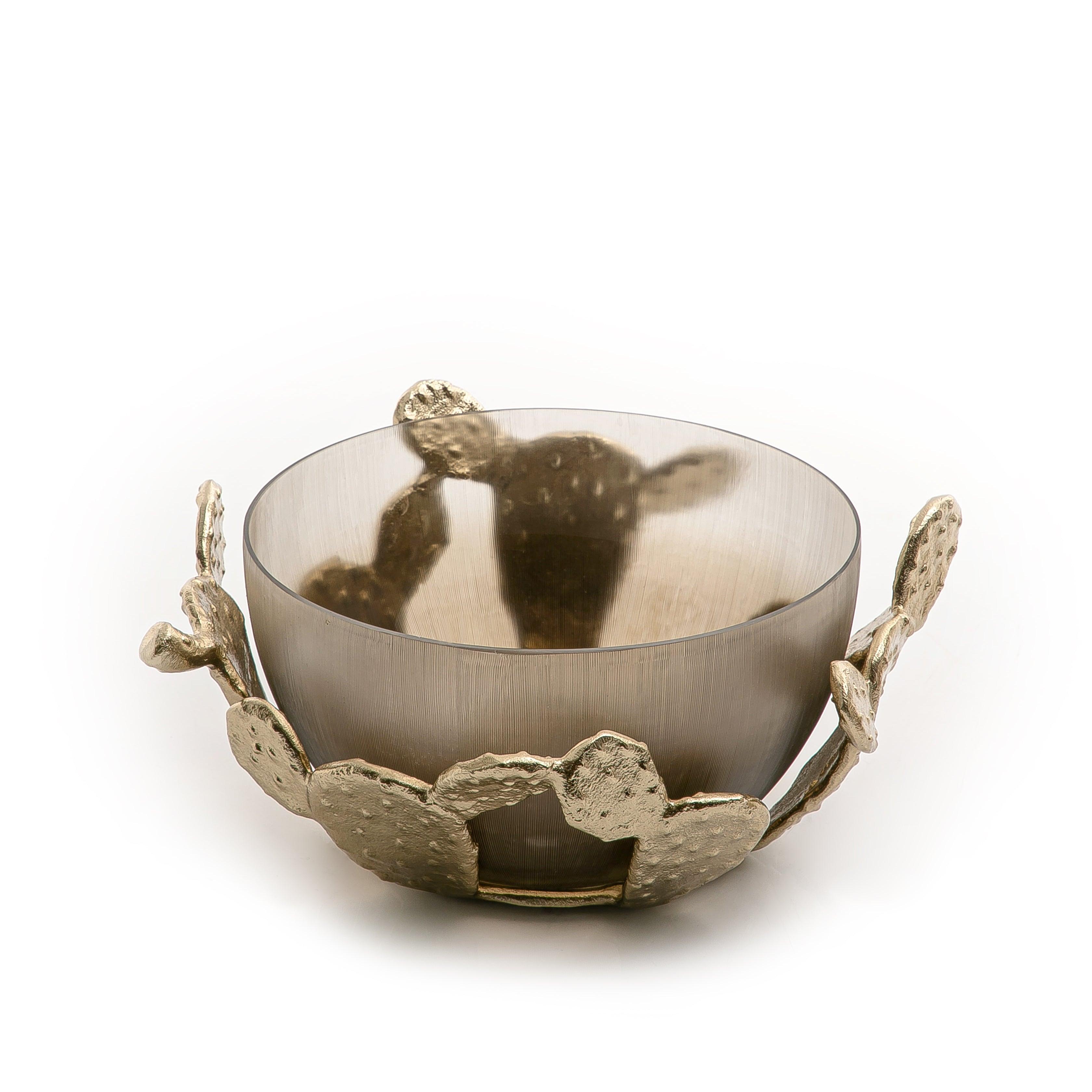 Metal and Glass Bowl - Large
